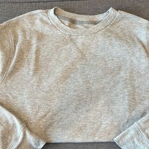 Long sleeve waffleknit tshirt